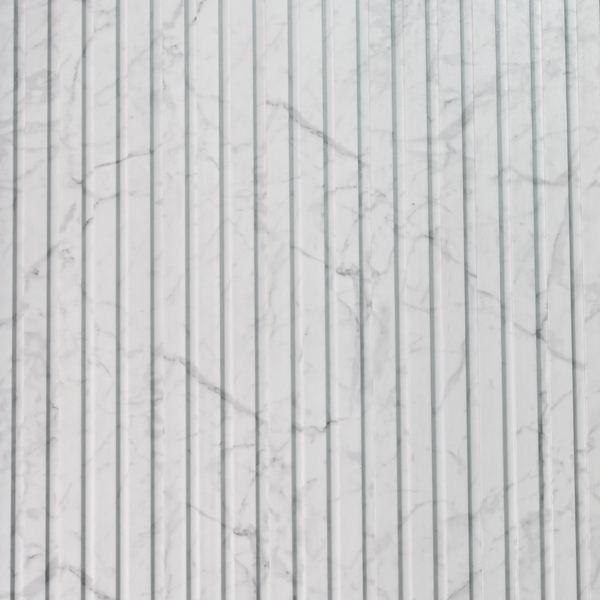 Marble Bianco Panel — fluted wall panel, 186 × 2750 mm