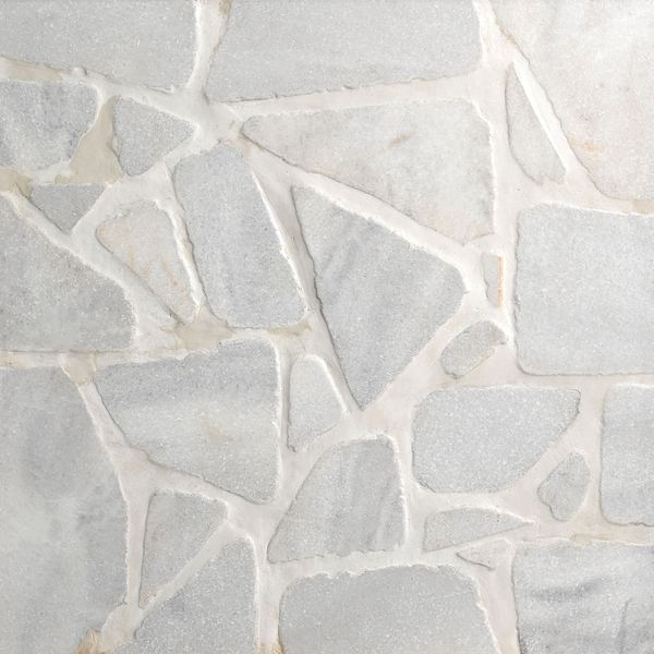 Marble White Crazy Pavers — crazy paving, Random sizes