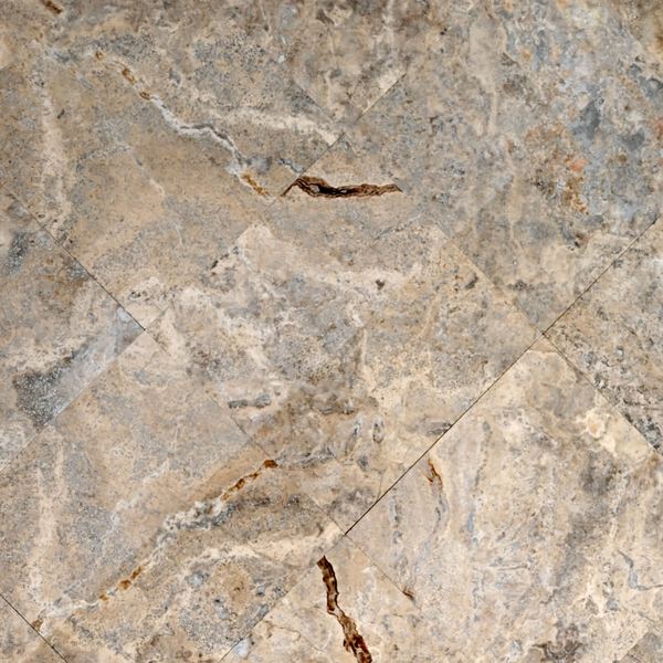 Travertine Classic Silver — travertine tile, 457 × 457 × 12 mm