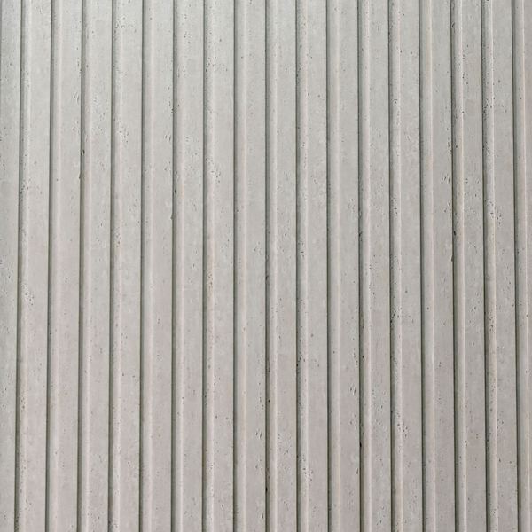 Travertine Ivory Panel — fluted wall panel, 186 × 2750 mm