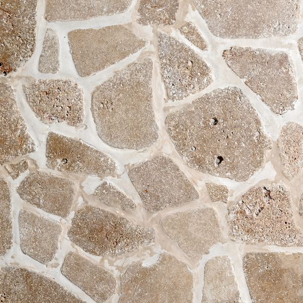 Travertine Noche Crazy Pavers — crazy paving, Random sizes
