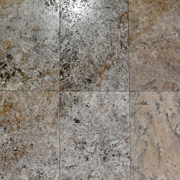 TRV Antique Silver — travertine tile, 310 × 406 × 12 mm
